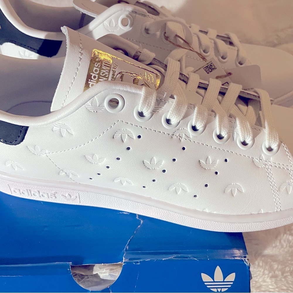 Adidas Women's Stan Smith White Leather Classic Shoes FZ6371 New in Box size 7.5 - Picture 16 of 16